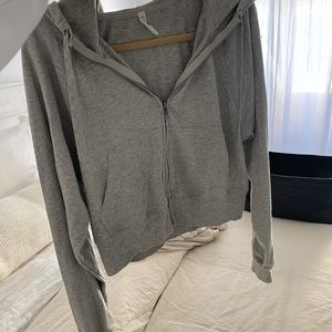 Free people zip up hoodie